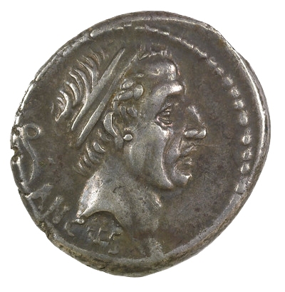 Silver Denarius Memorializing Ancus Marcius