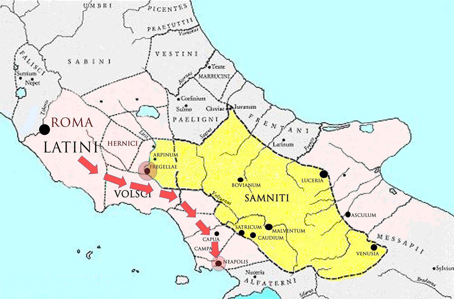 Romans evict Samnite garrison from Neapolis