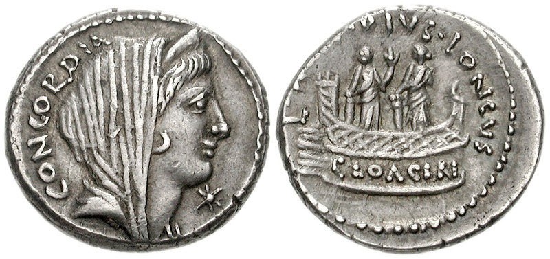 Goddess Venus Cloacina and the shrine to Cloacina in the forum